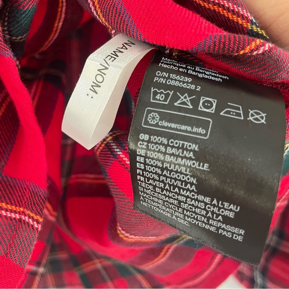 H&M Christmas red tartan plaid toddler girl's dress bundle size 3-4 - Picture 2 of 13